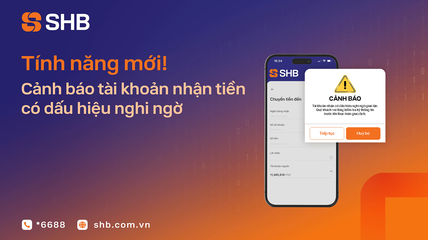 SHB bổ sung lớp cảnh báo rủi ro trong giao dịch chuyển tiền điện tử 
